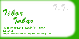 tibor tabar business card